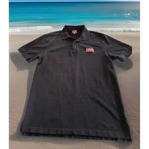 KENZO Paris Classic Polo Shirt Embroidered Logo SS Black Mens Medium 40" Chest